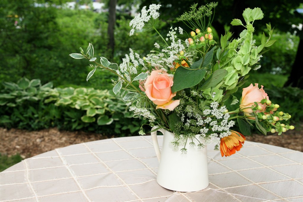 Peach and Orange Centerpiece
