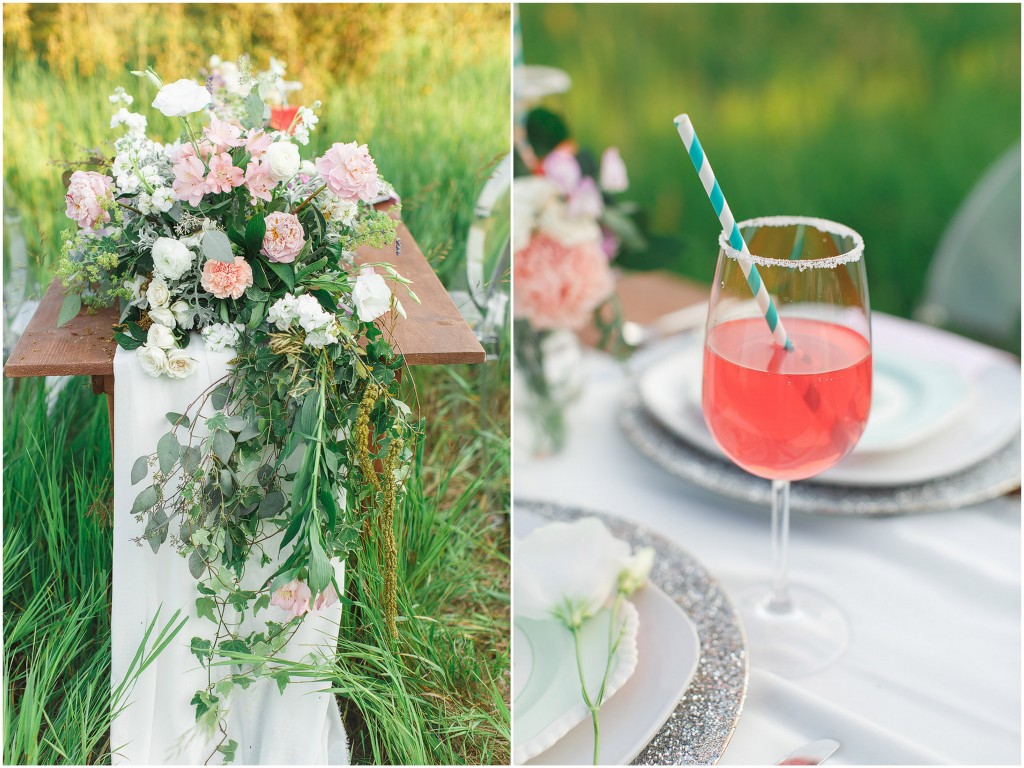 Pink lemonade & Harvest table