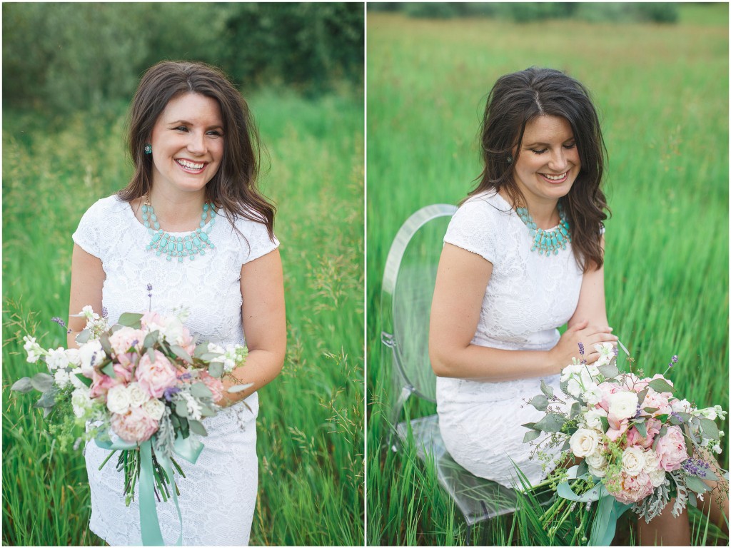 Shelby bouquet and chair