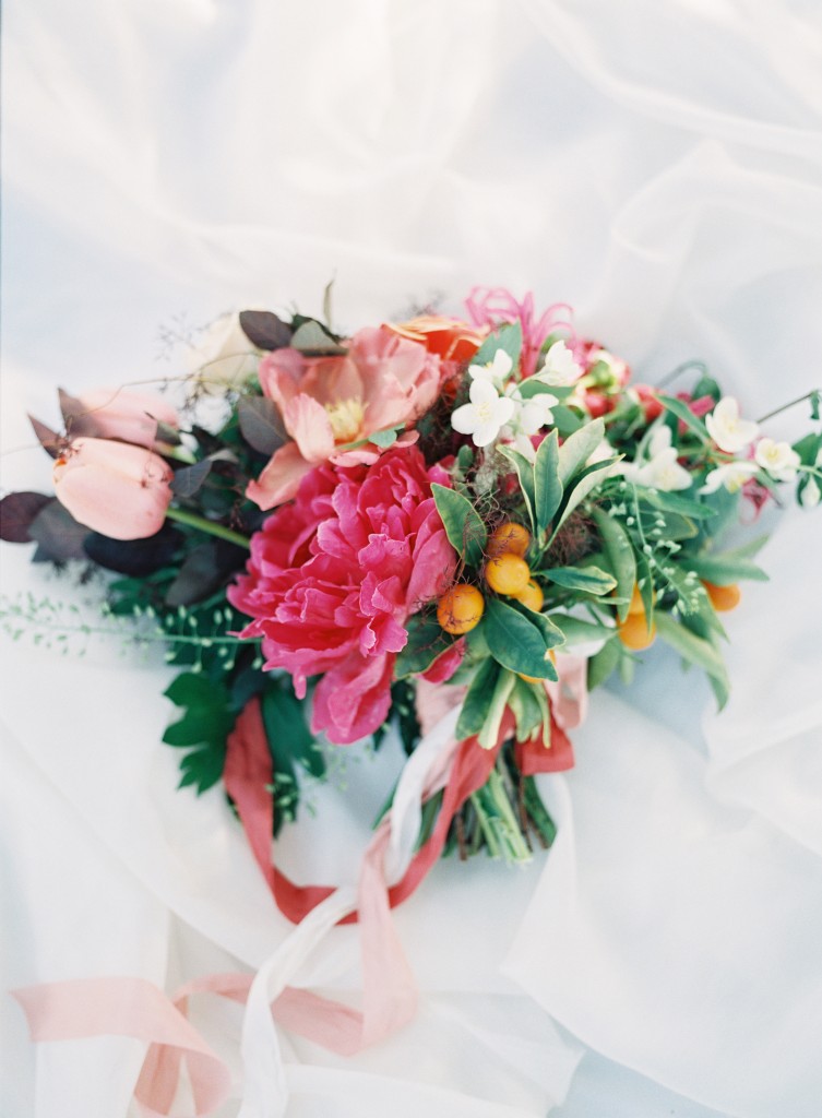 Peony and Tuilp Bouquet | The Day's Design | Heather Payne Photography