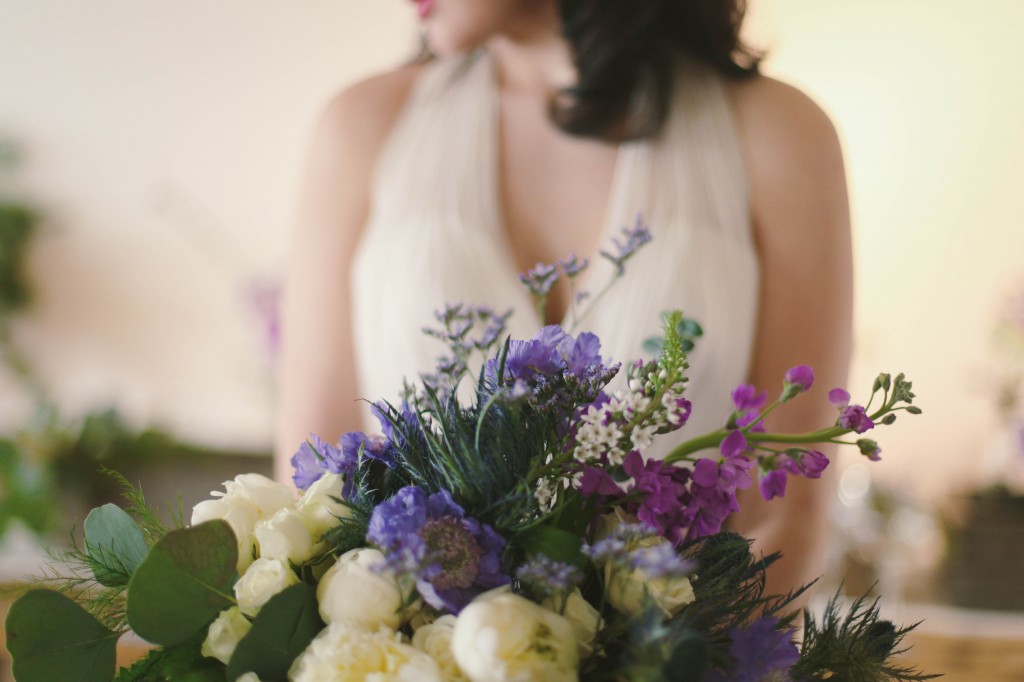 Blue Bridal Bouquet | The Day's Design | Sincerely, Ginger Weddings | Eliza Jean Photography