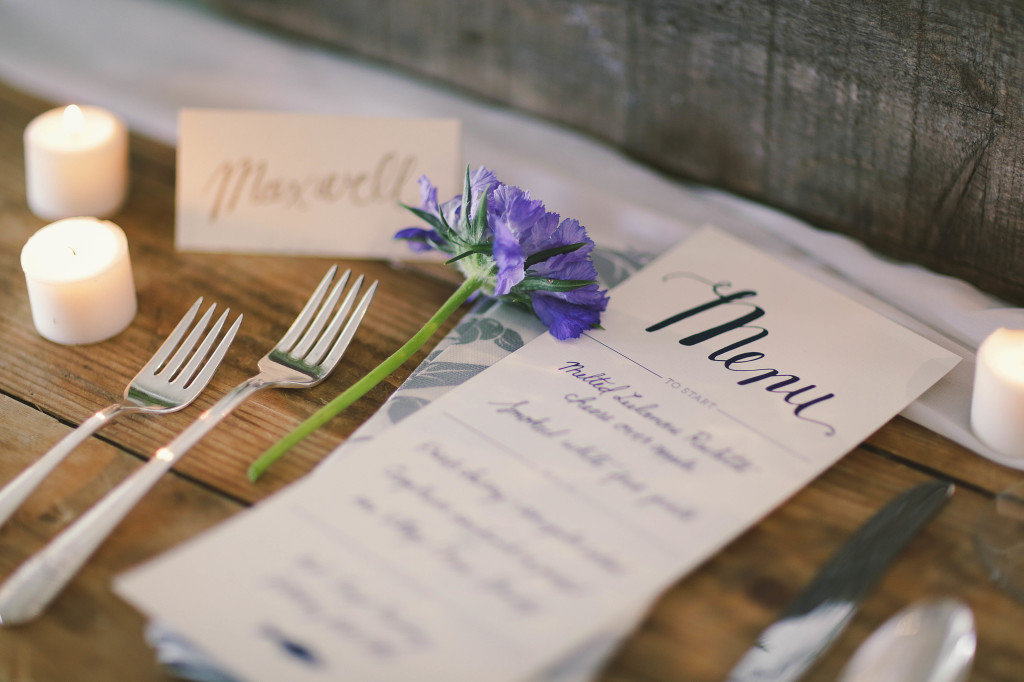 Letterpress Menu | Gatlin Paper Company | Eliza Jean Photography