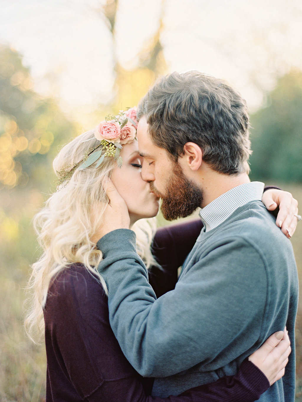 Grand Rapids Autumn Engagement Session | Ashley Slater Photography | Flower Crown | The Day's Design
