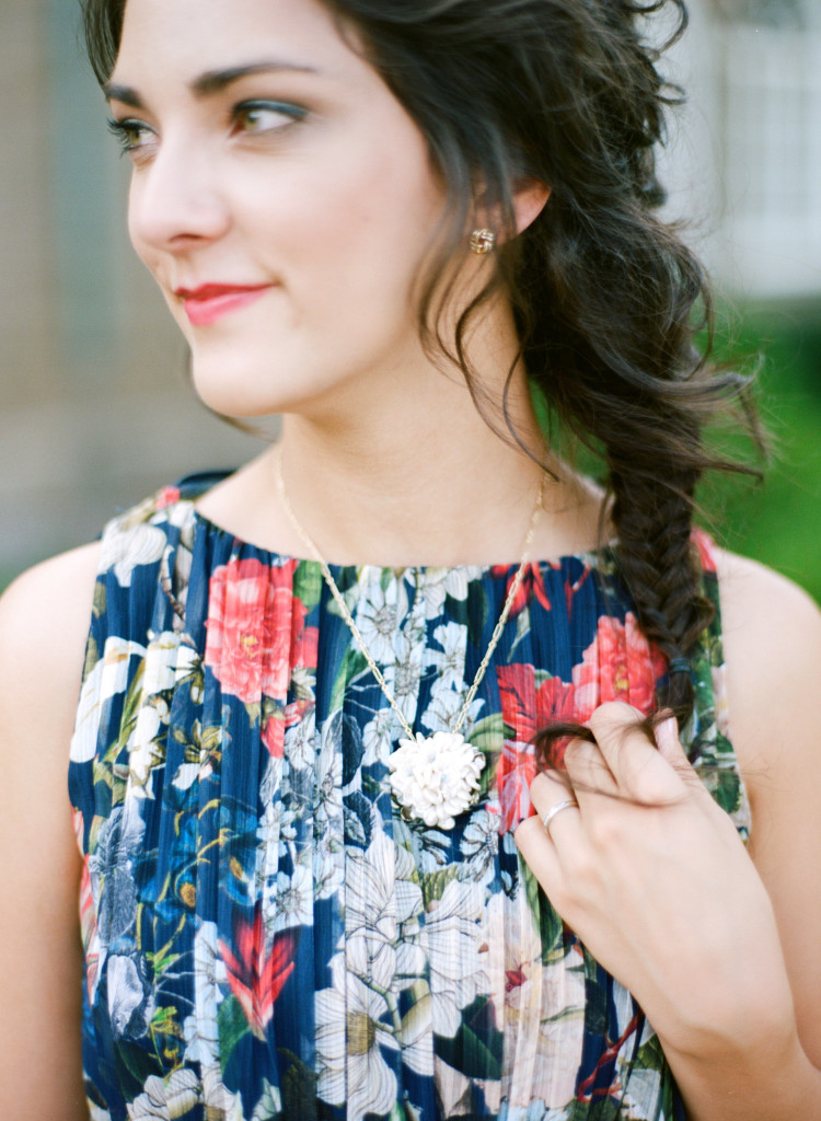 Navy and Red Bridesmaid Dress | The Day's Design | Cory Weber Photography
