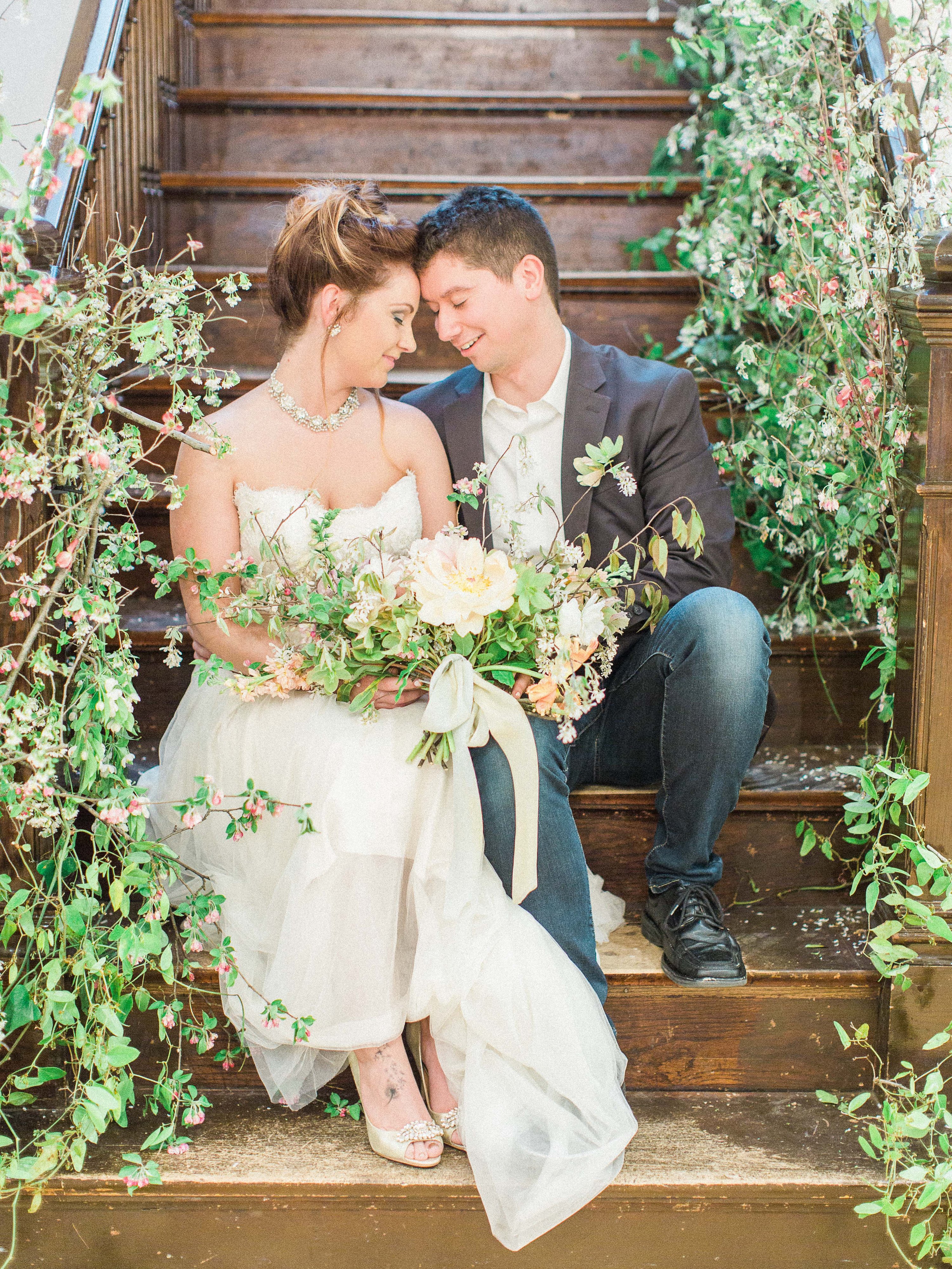 Floral Staircase Installation | The Day's Design | Samantha James Photography