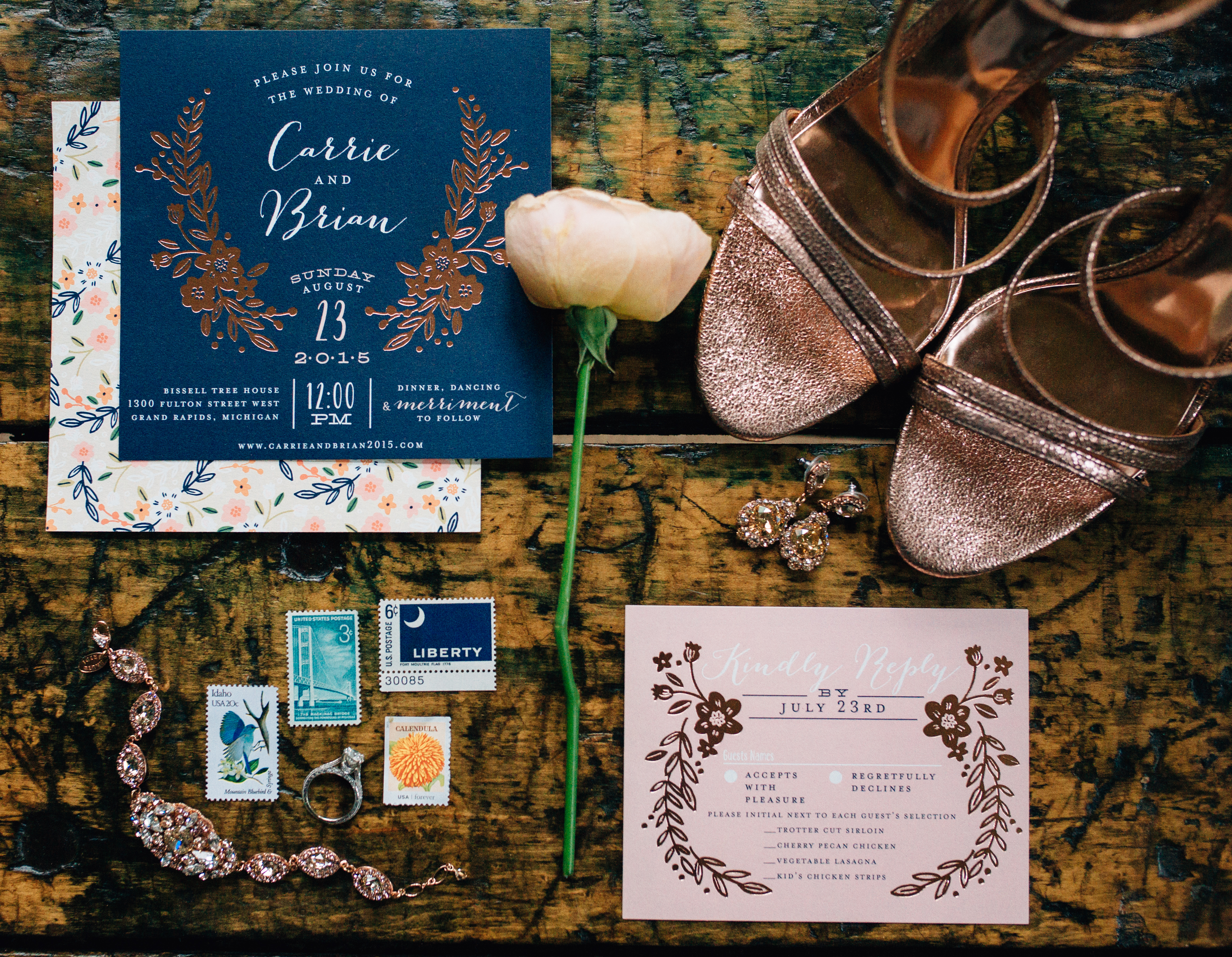 Rose Gold Wedding | The Day's Design | Jamie and Sarah Photography