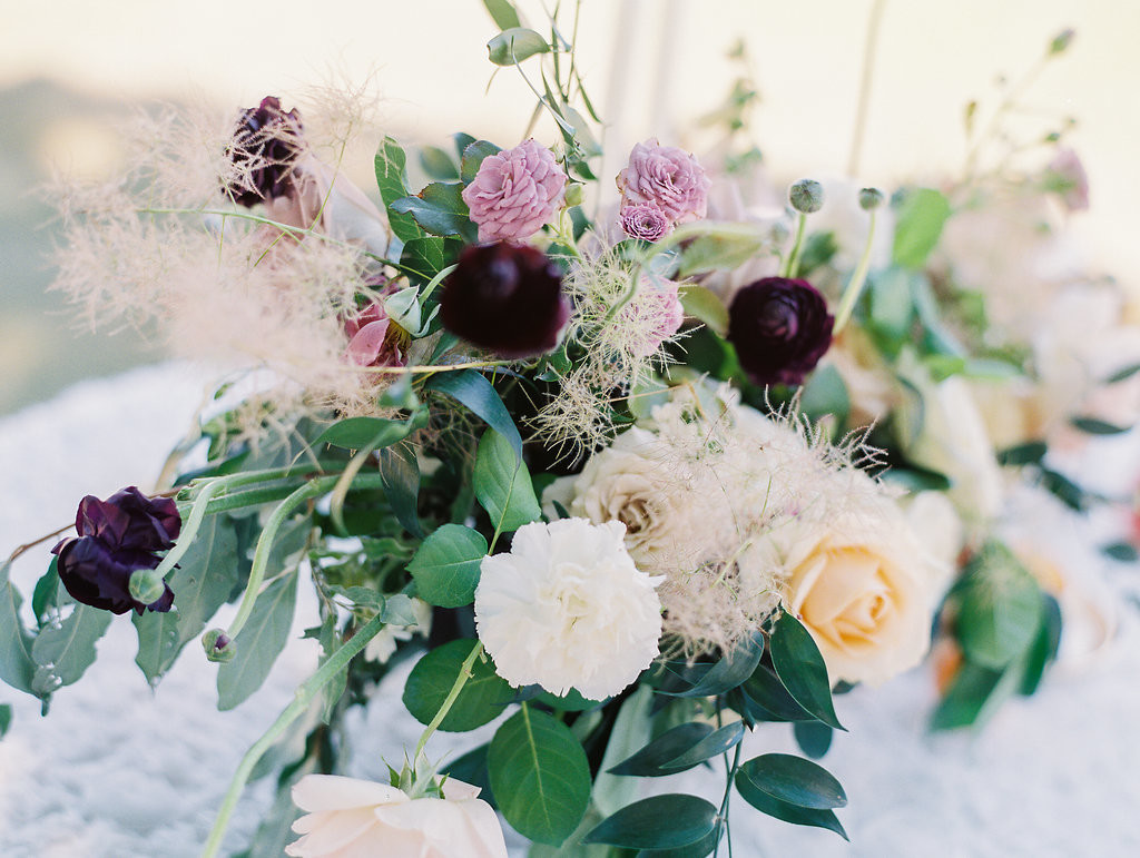 Plum Centerpiece | The Day's Design | Ashley Slater Photography