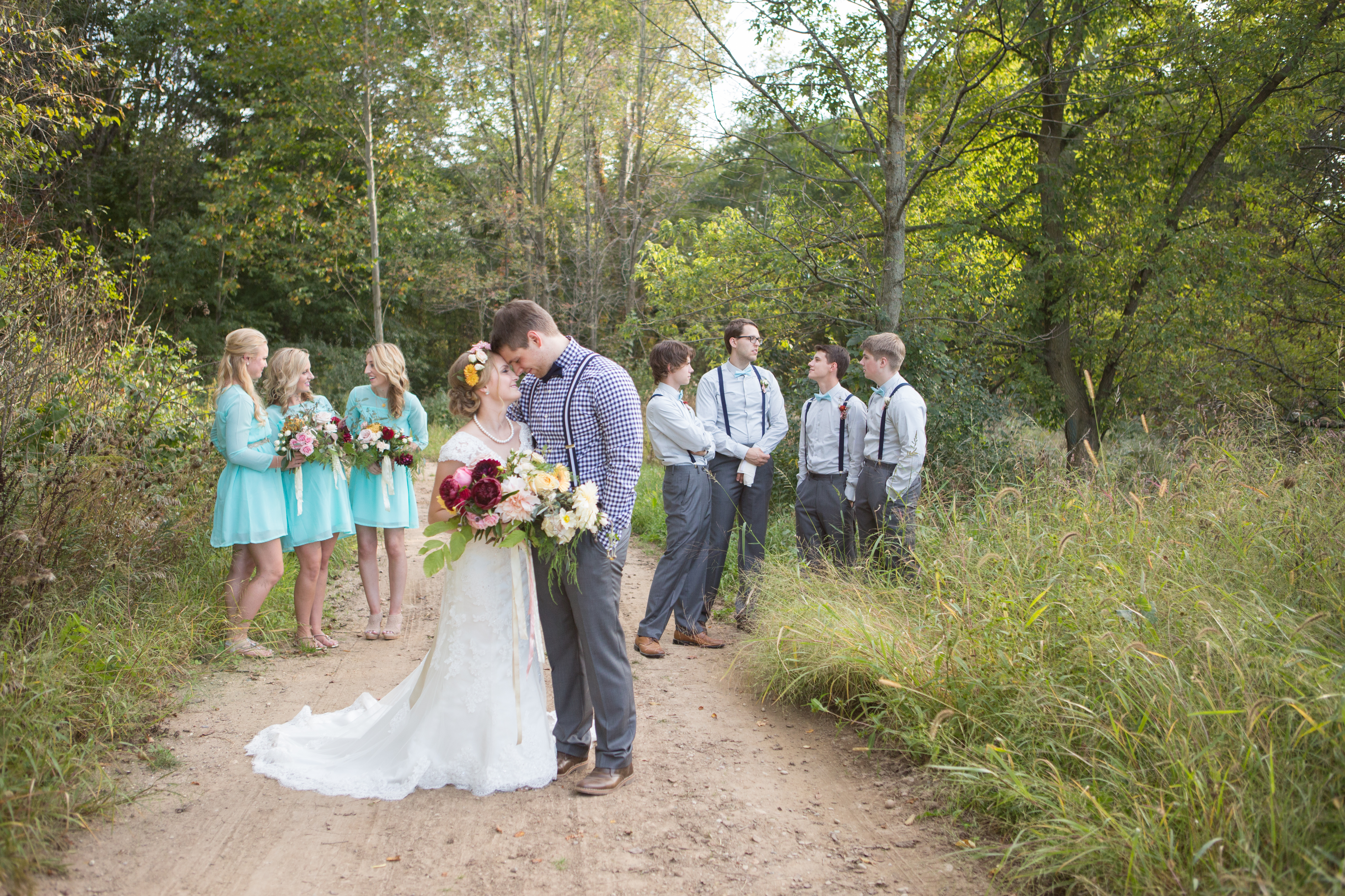 Aqua Bridesmaids Dresses | The Day's Design | Hetler Photography