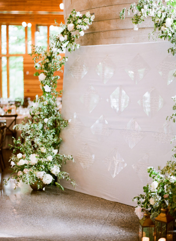 Acrylic Escort Card Display | The Day's Design | Cory Weber Photography