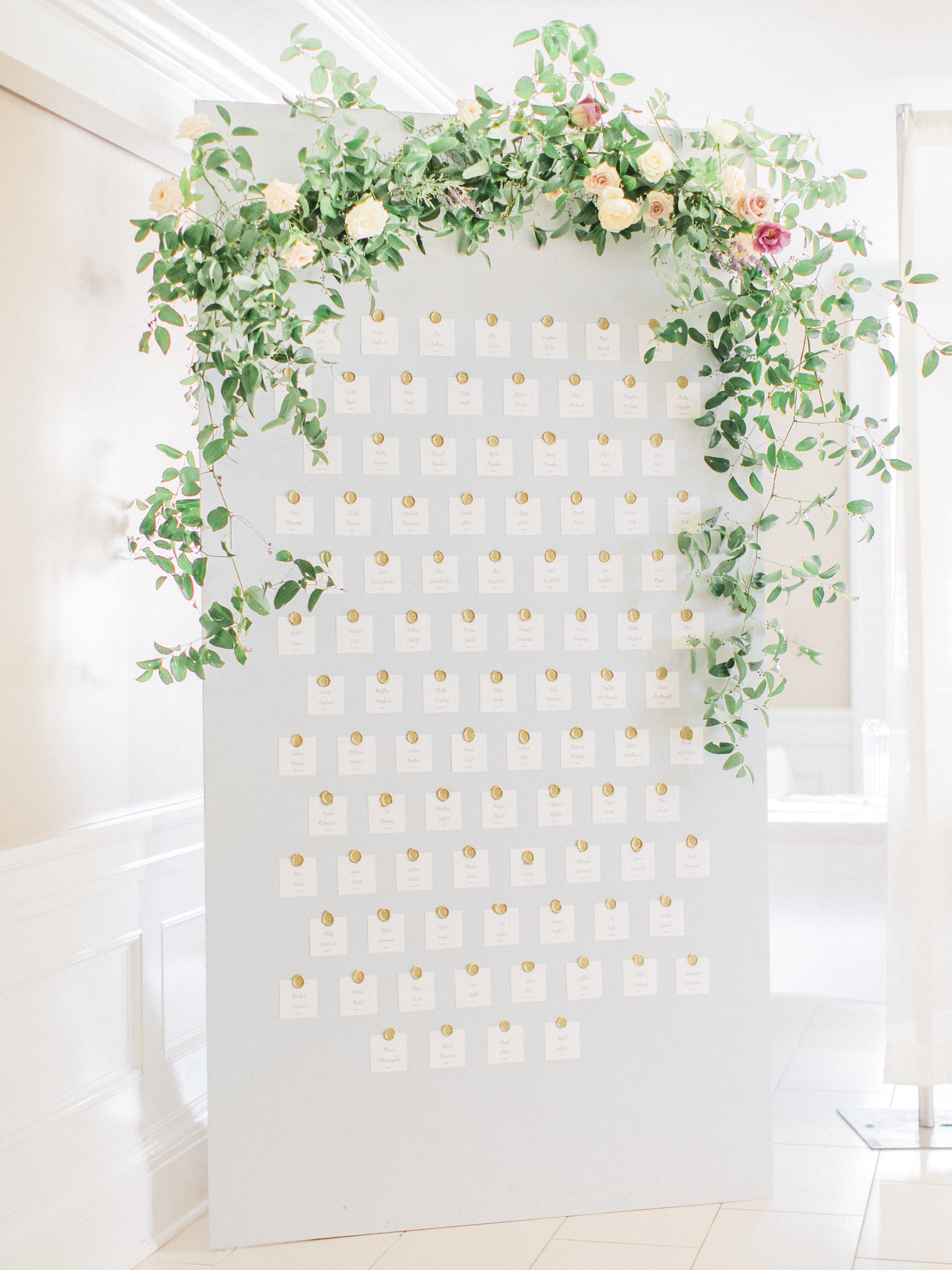 Escort Card Display | The Day's Design | Samantha James Photography