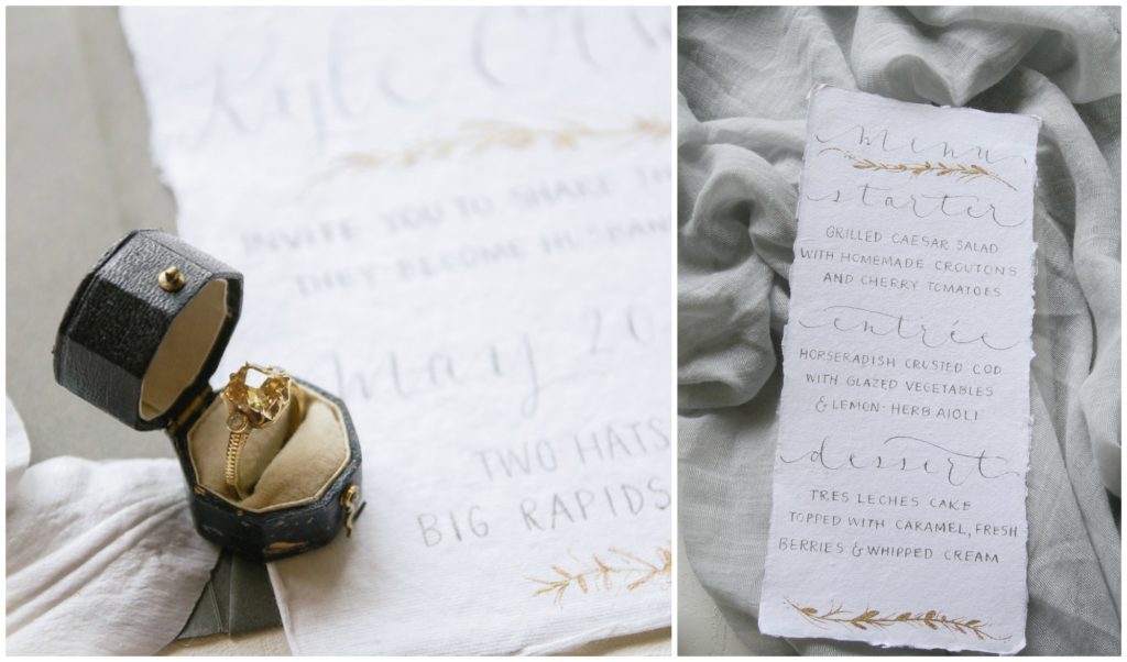 Grey Organic Wedding Invitation | Emilee Mae Photography | The Day's Design 