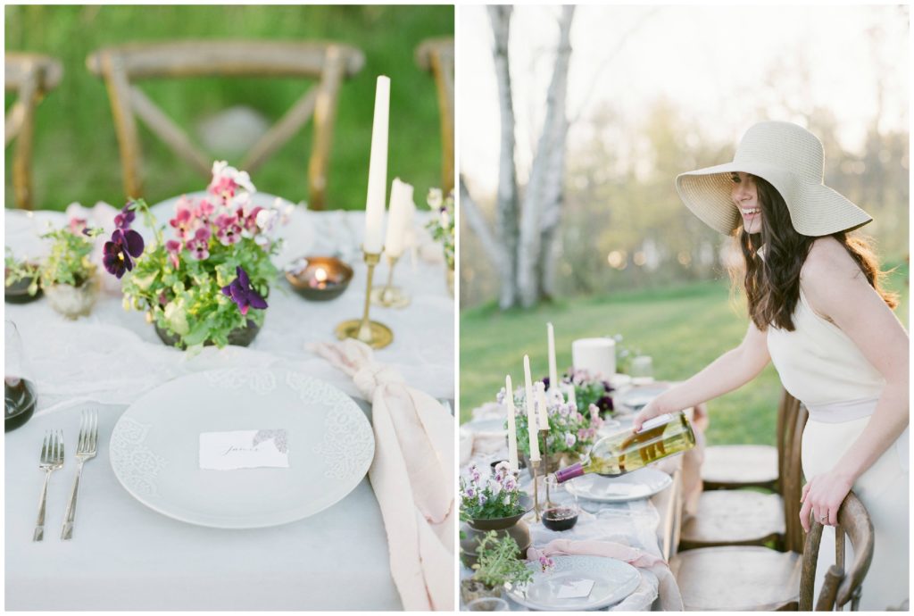 Potted Wedding Flowers | The Day's Design | Kelly Sweet Photography