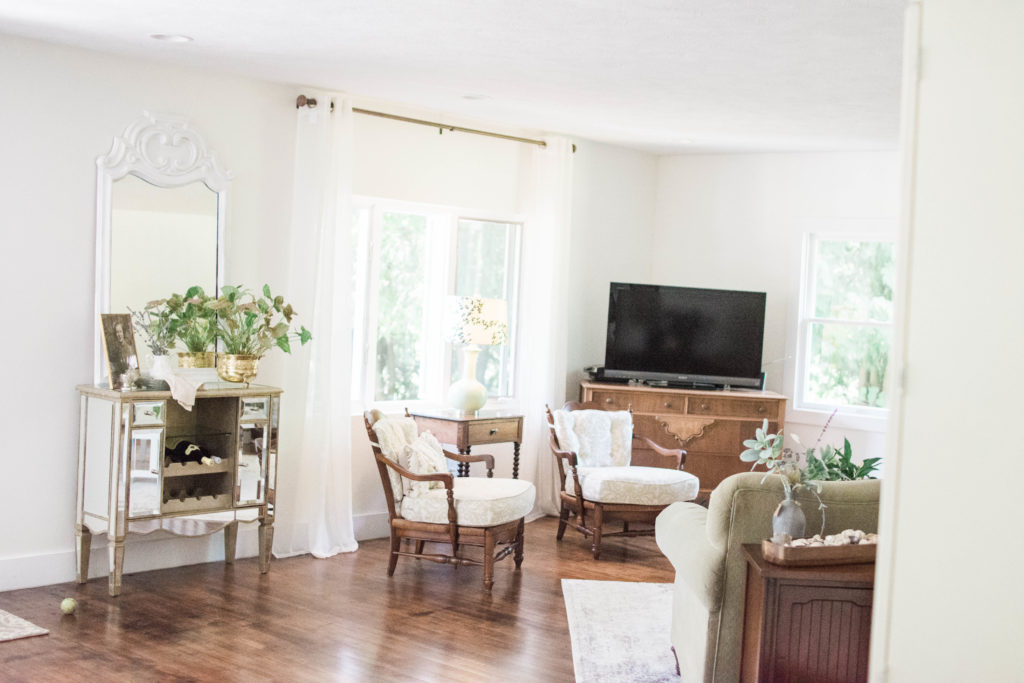White Living Room Makeover
