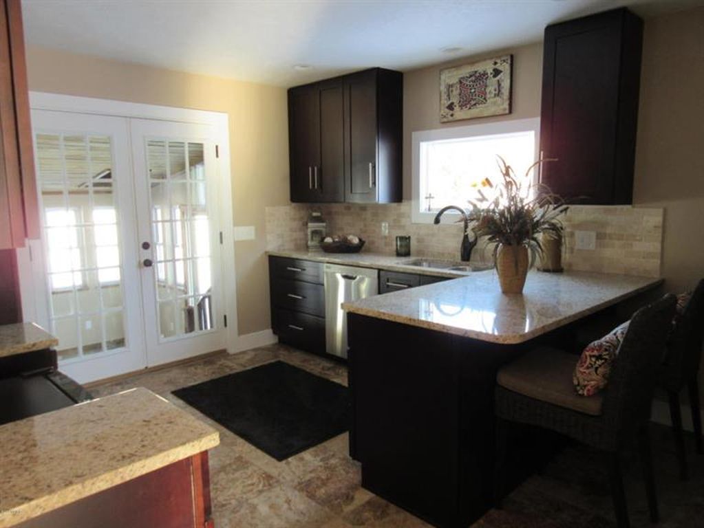 Expresso Cabinets Farmhouse Kitchen Remodel