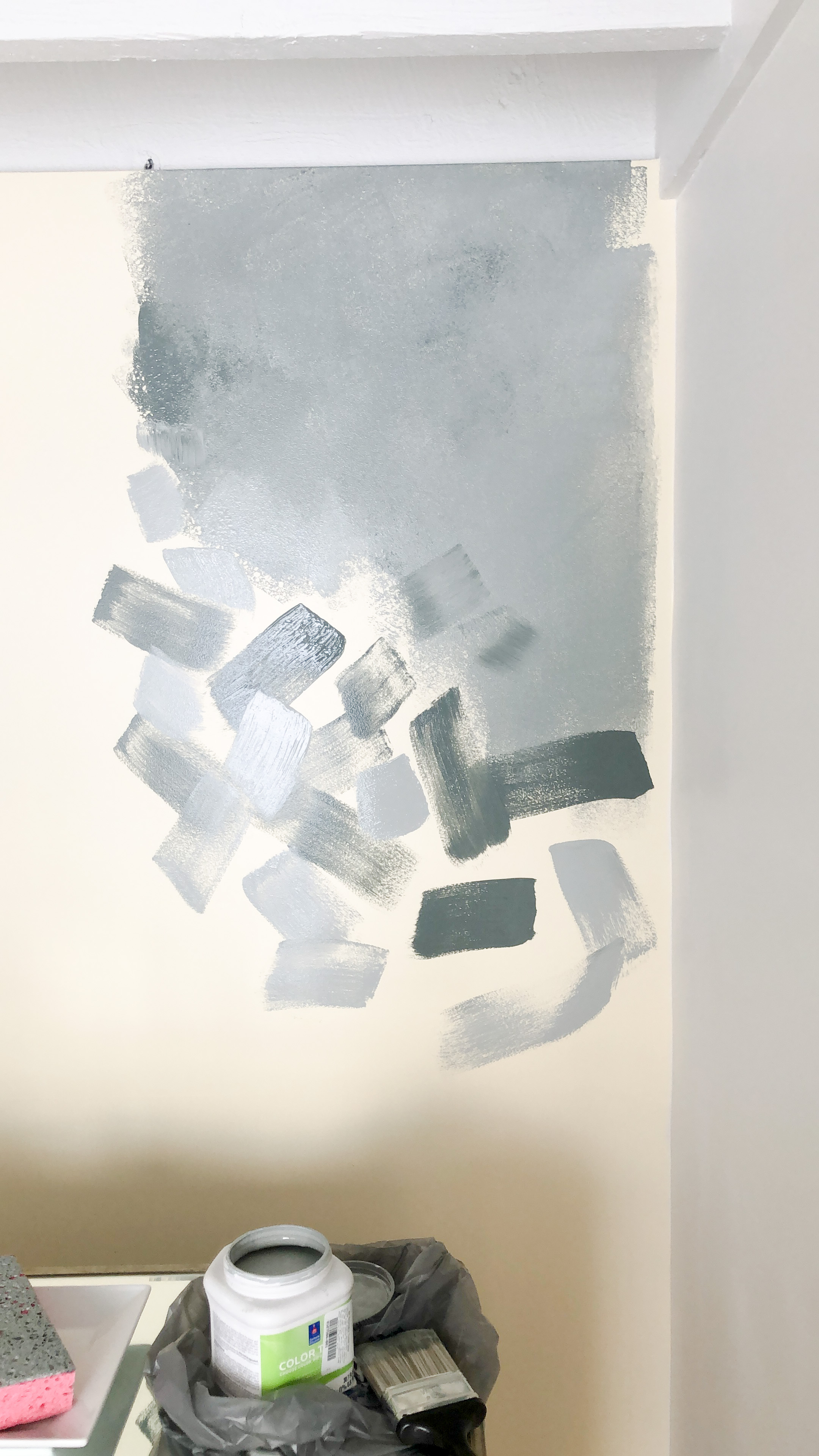 Modern faux finish accent wall