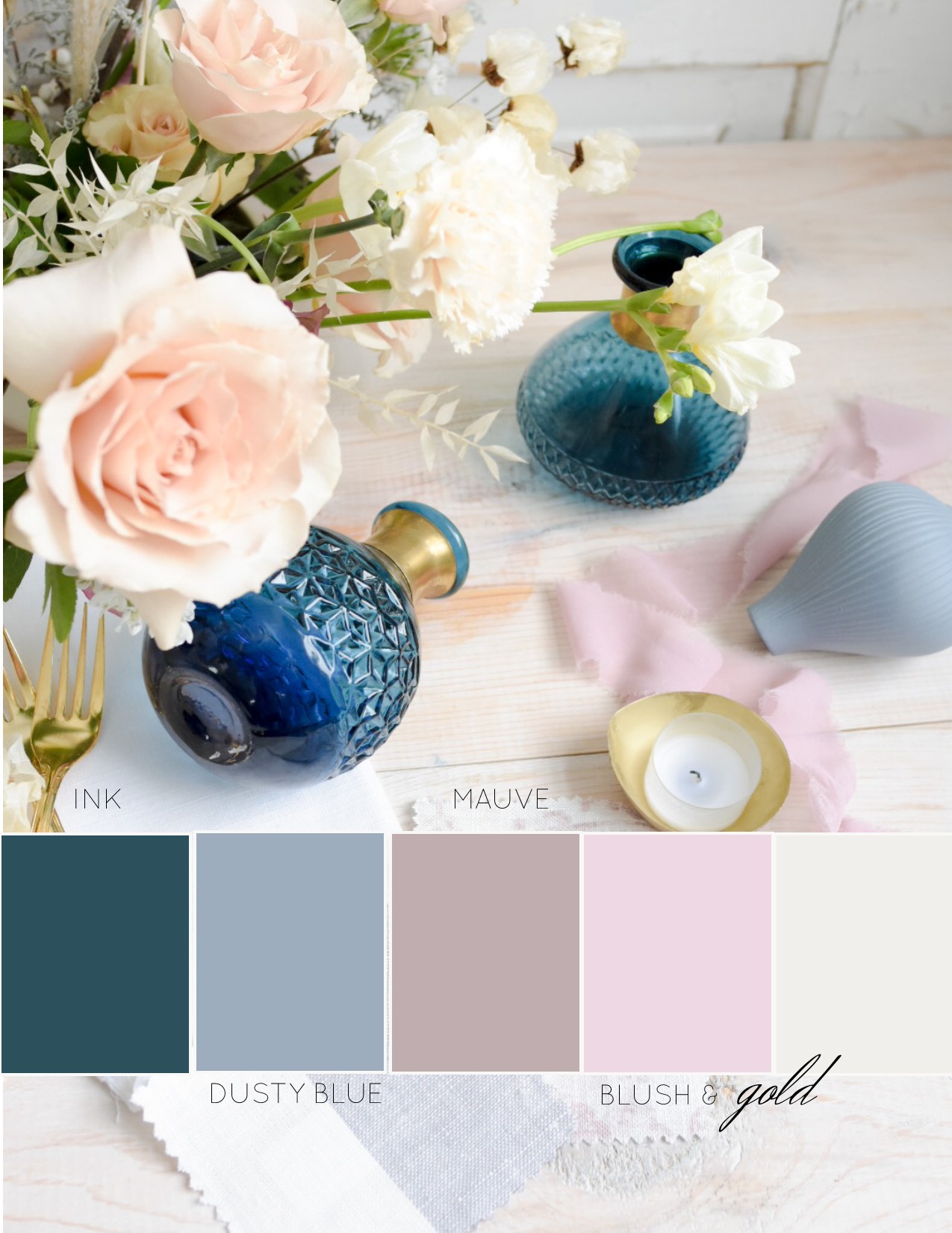 Blush, Mauve & Dusty Blue Wedding Ideas